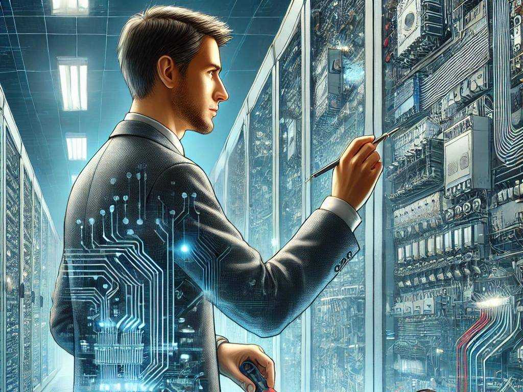 Verantwortliche Elektrofachkraft prüft Schaltschrank – Symbolbild für Elektrosicherheit im Unternehmen