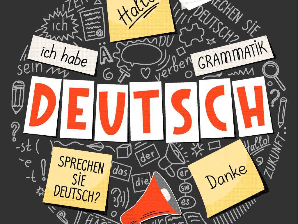 Illustration zum Thema „Deutsch“ – Arbeitsschutzunterlagen in deutscher Sprache