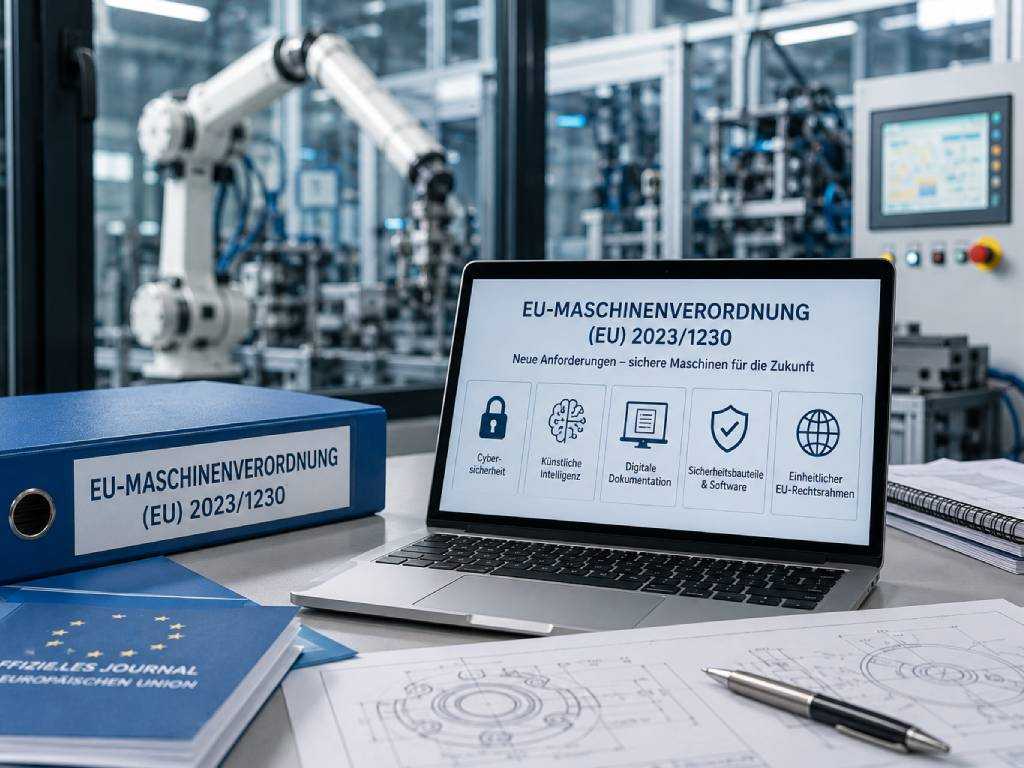 EU-Maschinenverordnung 2027 mit digitaler Dokumentation und vernetzter Maschine